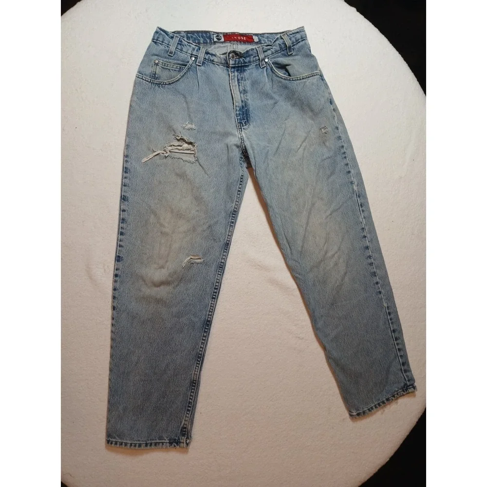 Vintage Levi's Silvertab Jeans Mens 31x29 Blue Loose‎ Skater 90s Made in USA
